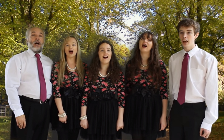 Classic Harmony, formerly known as The Kelly Family Vocal Ensemble, John, Emily, Orlaith, Rebecca, and Frank